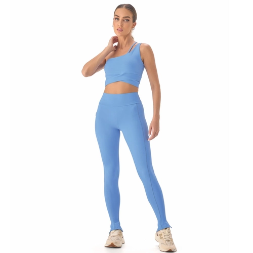 Legging Recortes Bolso Zíper Manly