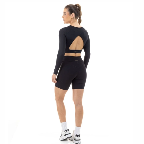 Blusa Cropped Mangas Longas Manly